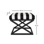 Atelier Del Sofa Puff Blanco y Negro 50 x 40 x 42 cm